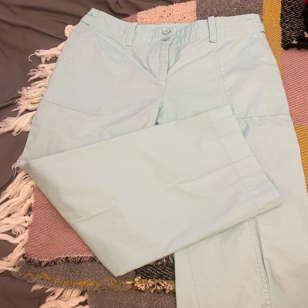 Talbots Aqua Cargo Capri Pants